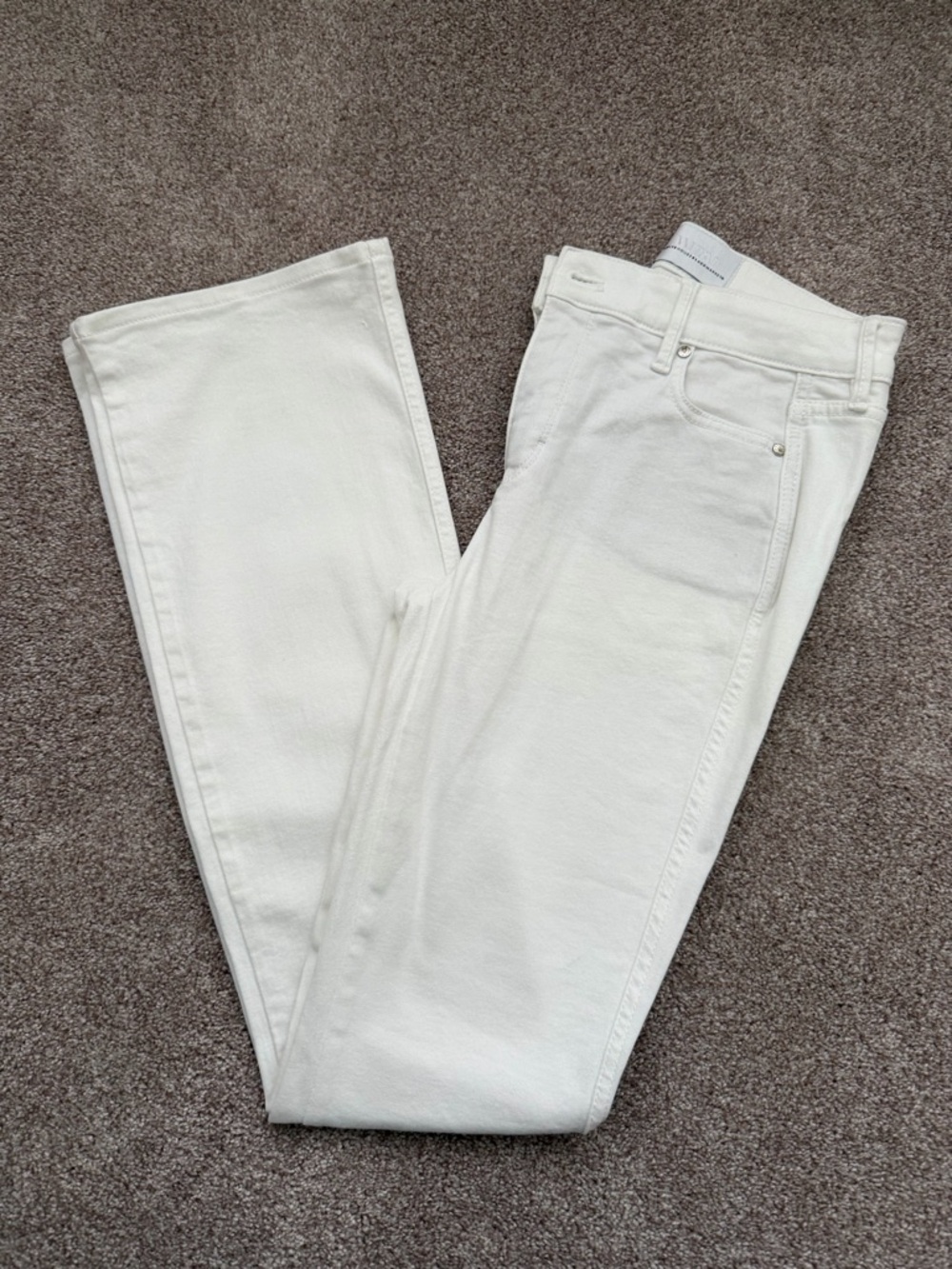 White House Black Market White High Rise Skinny Flare